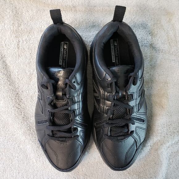 New Balance 608 V5 Sneaker Womens 7 Black Cross Trainer Slip Resistant Workwear - Picture 2 of 7